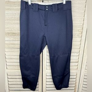 WILLIT Women's Softball Pants Belted SPF 50 Navy Blue-Medium